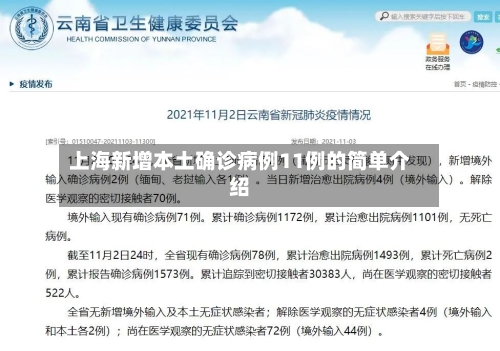上海新增本土确诊病例11例的简单介绍