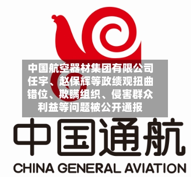 中国航空器材集团有限公司任宇、赵保辉等政绩观扭曲错位	、欺瞒组织、侵害群众利益等问题被公开通报-第2张图片