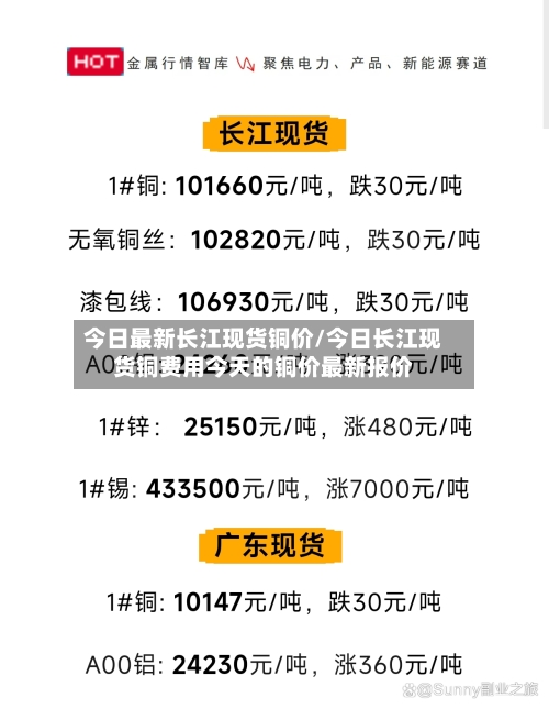 今日最新长江现货铜价/今日长江现货铜费用今天的铜价最新报价