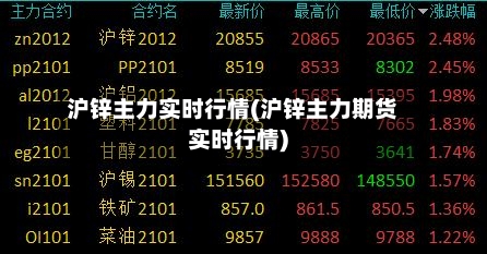 沪锌主力实时行情(沪锌主力期货实时行情)