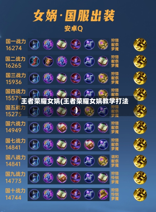 王者荣耀女娲(王者荣耀女娲教学打法)-第1张图片