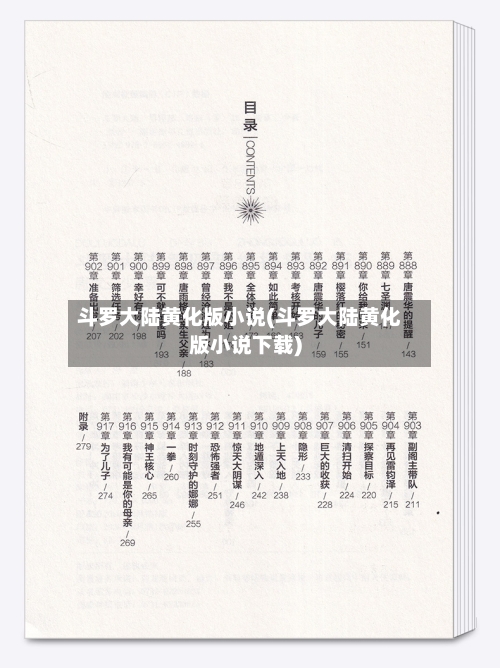 斗罗大陆黄化版小说(斗罗大陆黄化版小说下载)-第2张图片